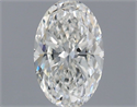 Natural Diamond 0.57 Carats, Oval with  Cut, H Color, VVS2 Clarity and Certified by GIA