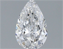 Natural Diamond 0.50 Carats, Pear with  Cut, D Color, SI1 Clarity and Certified by GIA
