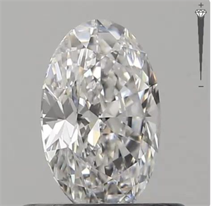 Foto Diamante Natural 0.50 quilates, Ovalado , Color D, claridad SI1 y certificado GIA de