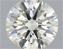 Natural Diamond 0.73 Carats, Round with Excellent Cut, J Color, SI2 Clarity and Certified by IGI