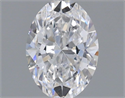 Natural Diamond 0.70 Carats, Oval with  Cut, D Color, VVS2 Clarity and Certified by GIA