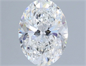 Natural Diamond 0.66 Carats, Oval with  Cut, F Color, VVS1 Clarity and Certified by GIA