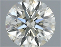 Natural Diamond 0.41 Carats, Round with Excellent Cut, J Color, SI1 Clarity and Certified by IGI