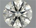 Natural Diamond 0.72 Carats, Round with Excellent Cut, K Color, SI1 Clarity and Certified by IGI
