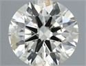 Natural Diamond 0.51 Carats, Round with Excellent Cut, K Color, SI2 Clarity and Certified by IGI