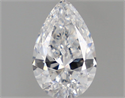 Natural Diamond 0.75 Carats, Pear with  Cut, D Color, VVS1 Clarity and Certified by GIA