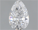 Natural Diamond 0.60 Carats, Pear with  Cut, D Color, SI1 Clarity and Certified by GIA