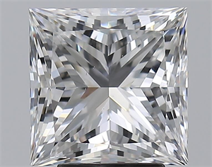 Picture of Natural Diamond 4.01 Carats, Princess with  Cut, E Color, VS2 Clarity and Certified by GIA