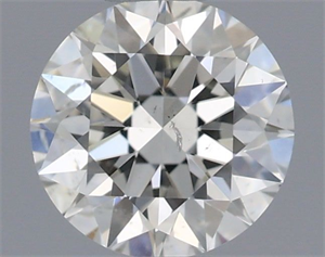 Picture of Natural Diamond 0.42 Carats, Round with Excellent Cut, H Color, SI1 Clarity and Certified by IGI