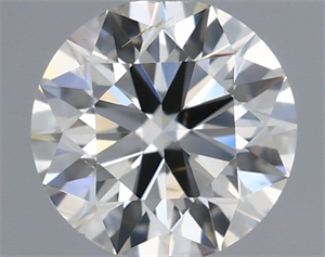 Picture of Natural Diamond 0.44 Carats, Round with Excellent Cut, H Color, SI1 Clarity and Certified by IGI