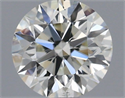 Natural Diamond 0.44 Carats, Round with Excellent Cut, H Color, SI1 Clarity and Certified by IGI