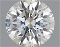 Natural Diamond 0.42 Carats, Round with Excellent Cut, H Color, SI2 Clarity and Certified by IGI