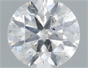 Natural Diamond 0.41 Carats, Round with Excellent Cut, H Color, SI2 Clarity and Certified by IGI