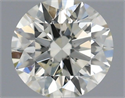 Natural Diamond 0.40 Carats, Round with Excellent Cut, J Color, SI2 Clarity and Certified by IGI