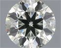 Natural Diamond 0.40 Carats, Round with Very Good Cut, J Color, SI2 Clarity and Certified by IGI