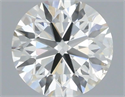 Natural Diamond 0.50 Carats, Round with Excellent Cut, H Color, SI1 Clarity and Certified by IGI