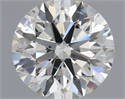 Natural Diamond 0.51 Carats, Round with Excellent Cut, H Color, SI2 Clarity and Certified by IGI