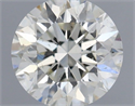 Natural Diamond 0.58 Carats, Round with Very Good Cut, I Color, SI1 Clarity and Certified by IGI