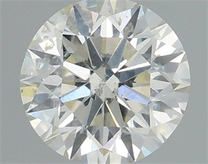 Picture of Natural Diamond 0.50 Carats, Round with Excellent Cut, I Color, SI1 Clarity and Certified by IGI
