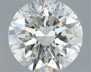 Picture of Natural Diamond 0.50 Carats, Round with Excellent Cut, I Color, SI2 Clarity and Certified by IGI