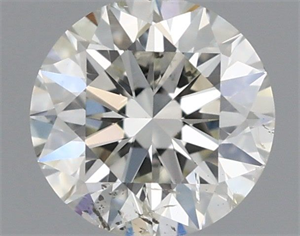 Picture of Natural Diamond 0.50 Carats, Round with Excellent Cut, I Color, SI2 Clarity and Certified by IGI