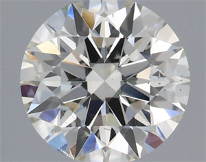 Picture of Natural Diamond 0.53 Carats, Round with Excellent Cut, I Color, SI2 Clarity and Certified by IGI