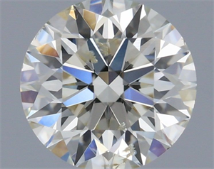 Picture of Natural Diamond 0.58 Carats, Round with Excellent Cut, I Color, SI2 Clarity and Certified by IGI