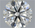 Natural Diamond 0.51 Carats, Round with Excellent Cut, J Color, SI2 Clarity and Certified by IGI