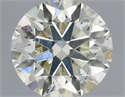 Natural Diamond 0.56 Carats, Round with Excellent Cut, K Color, SI2 Clarity and Certified by IGI
