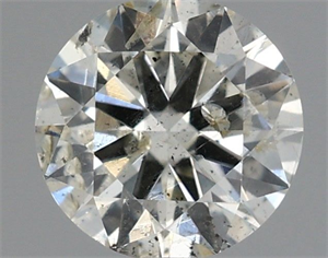 Picture of Natural Diamond 0.50 Carats, Round with Very Good Cut, K Color, SI2 Clarity and Certified by IGI