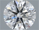 Natural Diamond 0.70 Carats, Round with Excellent Cut, F Color, SI2 Clarity and Certified by IGI