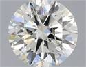 Natural Diamond 0.70 Carats, Round with Excellent Cut, J Color, SI2 Clarity and Certified by IGI