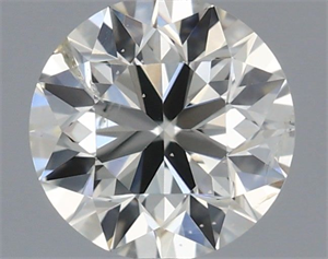 Picture of Natural Diamond 0.40 Carats, Round with Excellent Cut, I Color, SI2 Clarity and Certified by IGI