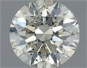 Natural Diamond 0.41 Carats, Round with Excellent Cut, K Color, SI2 Clarity and Certified by IGI