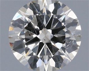 Picture of Natural Diamond 0.61 Carats, Round with Excellent Cut, J Color, SI2 Clarity and Certified by IGI