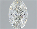 Natural Diamond 1.00 Carats, Oval with  Cut, H Color, SI2 Clarity and Certified by IGI
