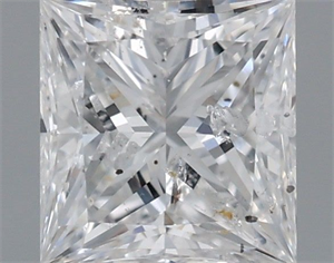 Picture of Natural Diamond 0.96 Carats, Princess with  Cut, E Color, I1 Clarity and Certified by IGI