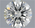 Natural Diamond 0.90 Carats, Round with Excellent Cut, K Color, SI1 Clarity and Certified by IGI