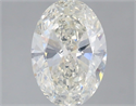 Natural Diamond 1.50 Carats, Oval with  Cut, H Color, SI2 Clarity and Certified by IGI