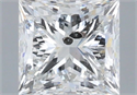 Natural Diamond 1.00 Carats, Princess with  Cut, F Color, I1 Clarity and Certified by IGI
