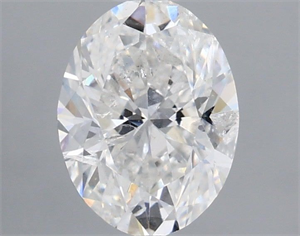 Picture of Natural Diamond 1.00 Carats, Oval with  Cut, F Color, SI2 Clarity and Certified by IGI