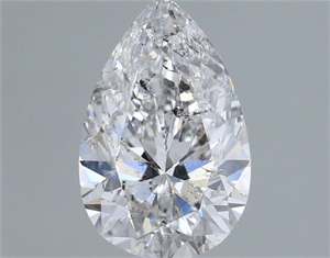 Picture of Natural Diamond 0.98 Carats, Pear with  Cut, E Color, SI2 Clarity and Certified by IGI