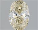 Natural Diamond 1.50 Carats, Oval with  Cut, L Color, SI2 Clarity and Certified by IGI