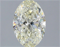 Natural Diamond 1.50 Carats, Oval with  Cut, K Color, SI1 Clarity and Certified by IGI