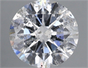Natural Diamond 3.51 Carats, Round with Excellent Cut, E Color, I1 Clarity and Certified by IGI