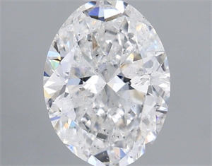 Picture of Natural Diamond 1.00 Carats, Oval with  Cut, E Color, SI2 Clarity and Certified by IGI