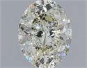 Natural Diamond 1.01 Carats, Oval with  Cut, K Color, I1 Clarity and Certified by IGI