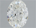 Natural Diamond 1.50 Carats, Oval with  Cut, H Color, I1 Clarity and Certified by IGI
