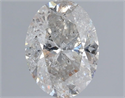 Natural Diamond 1.50 Carats, Oval with  Cut, I Color, I1 Clarity and Certified by IGI