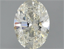 Natural Diamond 1.52 Carats, Oval with  Cut, J Color, SI2 Clarity and Certified by IGI